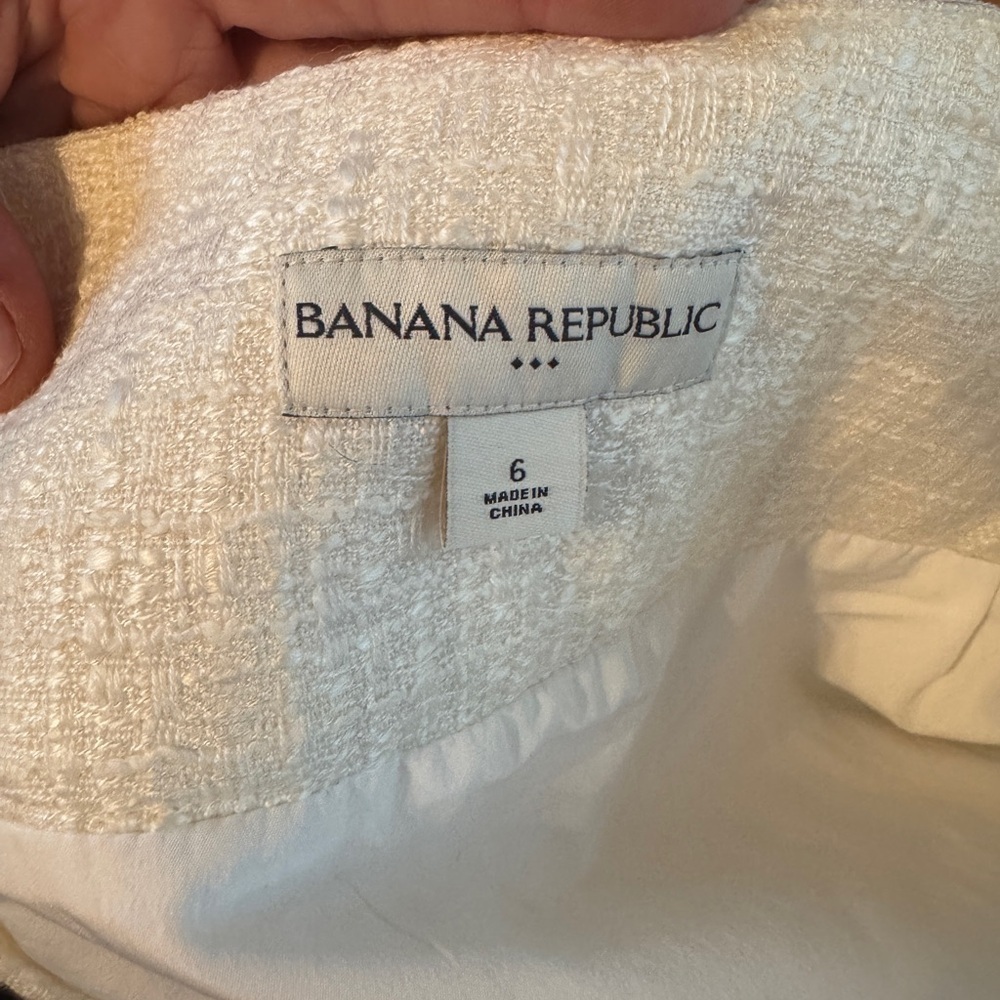 Banana republic - Elegant White Textured Skirt - Picture 7 of 11
